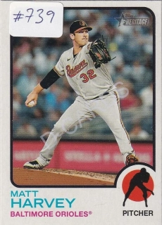2022 Topps Heritage #443 Matt Harvey SP