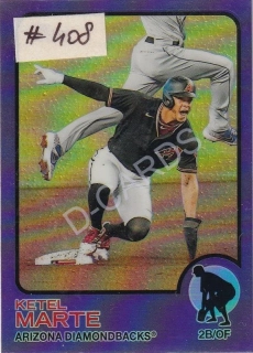 2022 Topps Heritage Chrome Purple Refractors #163 Ketel Marte