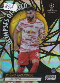 2021-22 Stadium Club Chrome UEFA Champions League Glimpses of Gold #GGJG Josko Gvardiol RC