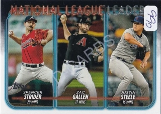 2024 Topps #309 Justin Steele/Zac Gallen/Spencer Strider LL