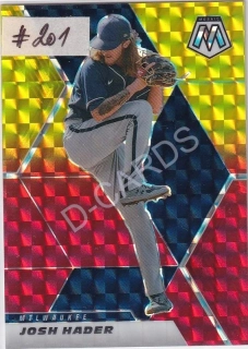 2021 Panini Mosaic Mosaic Choice Fusion Red and Yellow #146 Josh Hader (Limit 32/64)