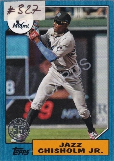 2022 Topps '87 Topps Blue #T8777 Jazz Chisholm Jr.