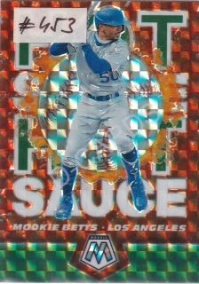2021 Panini Mosaic Hot Sauce Mosaic Green #4 Mookie Betts