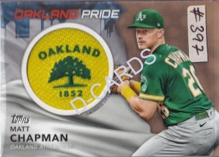 2022 Topps Commemorative City Flag Patches Gold #CFPMCH Matt Chapman (Limit 65/75)