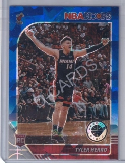 2019-20 Hoops Premium Stock Prizms Blue Cracked Ice #210 Tyler Herro RC
