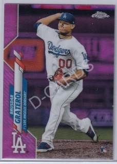 2020 Topps Chrome Pink Refractors #91 Brusdar Graterol RC