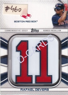 2022 Topps Commemorative Player Jersey Number Medallions #JNMRD Rafael Devers