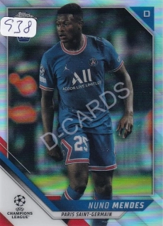 2021-22 Topps Chrome UEFA Champions League Refractors #22 Nuno Mendes RC