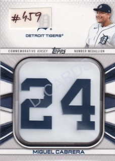 2022 Topps Commemorative Player Jersey Number Medallions #JNMMC Miguel Cabrera