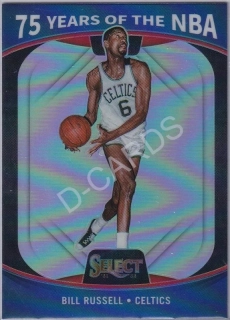 2021-22 Panini Select 75 Years of the NBA Prizms Silver #65 Bill Russell