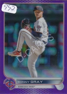 2022 Topps Chrome Update Purple Refractors #USC95 Sonny Gray