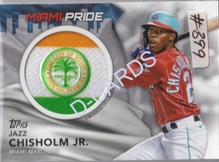2022 Topps Commemorative City Flag Patches #CFPJC Jazz Chisholm Jr.
